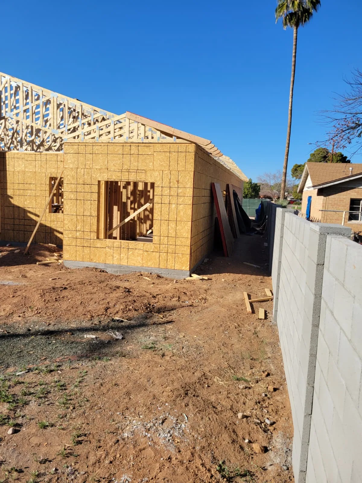 New home rebuild and framing work by ACI Construction Group LLC in Phoenix